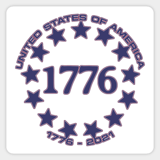 Happy 245th Birthday, United States of America (blue) Sticker
